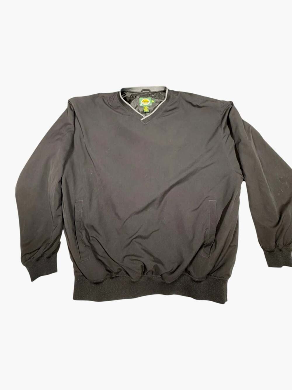 Cabela's Windcrest Pullover Jacket Men XL Tall Windbreaker Lined Gray V-Neck Win